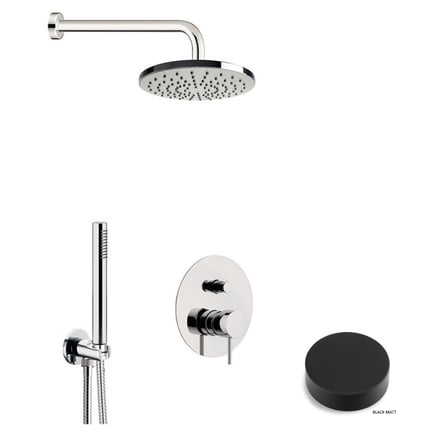 Σετ εντοιχισμού ντους Mariani Next Black Matt 17BNS